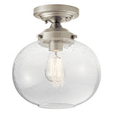Avery Ceiling Bell Semi Flush Light Brushed Nickel