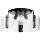 Thoreau Ceiling Semi Flush Light Black 18 Inch