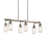 Braelyn Linear Chandelier Classic Pewter 6 Light