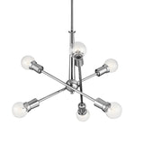 Armstrong 1 Tier Chandelier Chrome 6 Light
