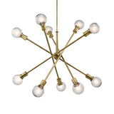 Armstrong Chandelier Natural Brass 10 Light