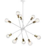 Armstrong 1 Tier Chandelier White 10 Light
