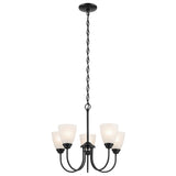 Jolie Bell Chandelier Black 5 Light