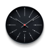 Arne Jacobsen Bankers Wall Clock, Black, Large, Ø: 11.4 Black By Arne Jacobsen