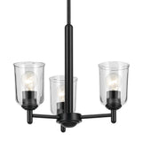 Shailene Chandelier Black 3 Light