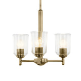 Shailene Chandelier Natural Brass 3 Light