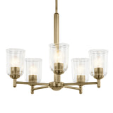 Shailene Chandelier Natural Brass 5 Light