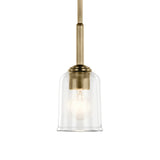 Shailene Bell Mini Pendant Natural Brass
