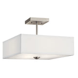 Shailene Ceiling Square Semi Flush Light Brushed Nickel 9.75 Inch