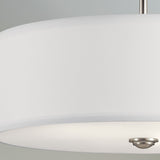 Shailene Ceiling Drum Semi Flush Light Brushed Nickel 18 Inch
