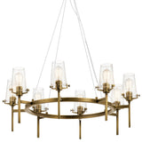 Alton 1 Tier Chandelier Natural Brass 8 Light
