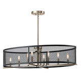 Titus Drum Oval Chandelier Polished Nickel