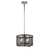 Titus Drum Semi Flush Pendant Polished Nickel