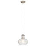 Riviera Mini Pendant Brushed Nickel 8.75 Inch