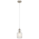Riviera Mini Pendant Brushed Nickel 5.75 Inch