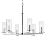 Crosby Chandelier Chrome 6 Light