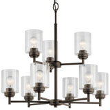 Winslow Oval Chandelier Olde Bronze 9 Light