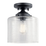 Winslow Semi Flush Mount Black 10.62 Inch