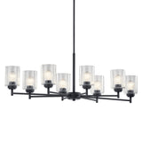 Winslow Oval Chandelier Black 8 Light