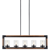 Marimount Linear Chandelier Auburn Stained Finish