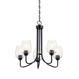 Valserrano Chandelier Black 5 Light
