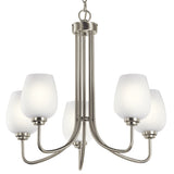 Valserrano Chandelier Brushed Nickel 5 Light