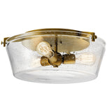 Alton Ceiling Flush Light Natural Brass