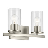 Crosby Vanity Light Brushed Nickel 2 Light