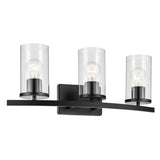 Crosby Vanity Light Black 3 Light