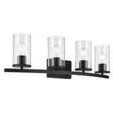 Crosby Vanity Light Black 4 Light