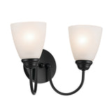 Jolie Bell Vanity Light Black 2 Light