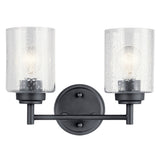 Winslow Vanity Light Black 2 Light