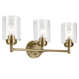 Winslow Vanity Light Natural Brass 3 Light