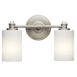 Joelson Vanity Light Brushed Nickel 2 Light
