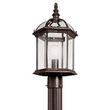 Barrie Post Lantern Outdoor Wall Light Tannery Bronze