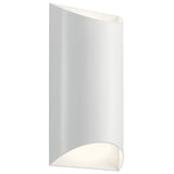 Wesley Cylinder Outdoor Wall Light White 13.75 Inch