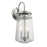 Lyndon Outdoor Wall Light Brushed Aluminum 8 Inch