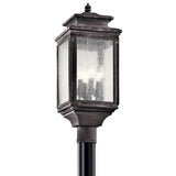 Wiscombe Park Post Lantern Outdoor Wall Light Weathered Zinc