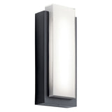 Dahlia Outdoor Wall Light Black 18.75 Inch