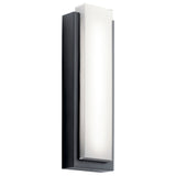 Dahlia Outdoor Wall Light Black 25.25 Inch
