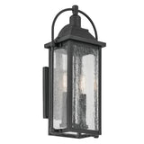 Harbor Row Outdoor Wall Light Textured Black 8.5 Inch