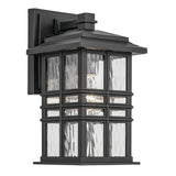 Beacon Square Outdoor Wall Light Textured Black 6.5 Inch