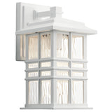 Beacon Square Outdoor Wall Light White 6.5 Inch