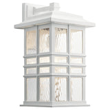Beacon Square Outdoor Wall Light White 9.5 Inch