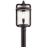 Andover Outdoor Post Lantern Light Weathered Zinc