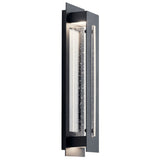 River Path Outdoor Wall Light Textured Black 23 Inch