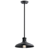 Allenbury Dome Semi Flush Pendant Textured Black 10.5 Inch