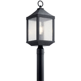 Springfield Outdoor Post Lantern Light Distressed Black