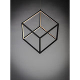 4 Square 1-Light LED Pendant by ET2 - Black