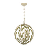 Broche 16'' Champagne Green Tea Chandelier by Crystorama